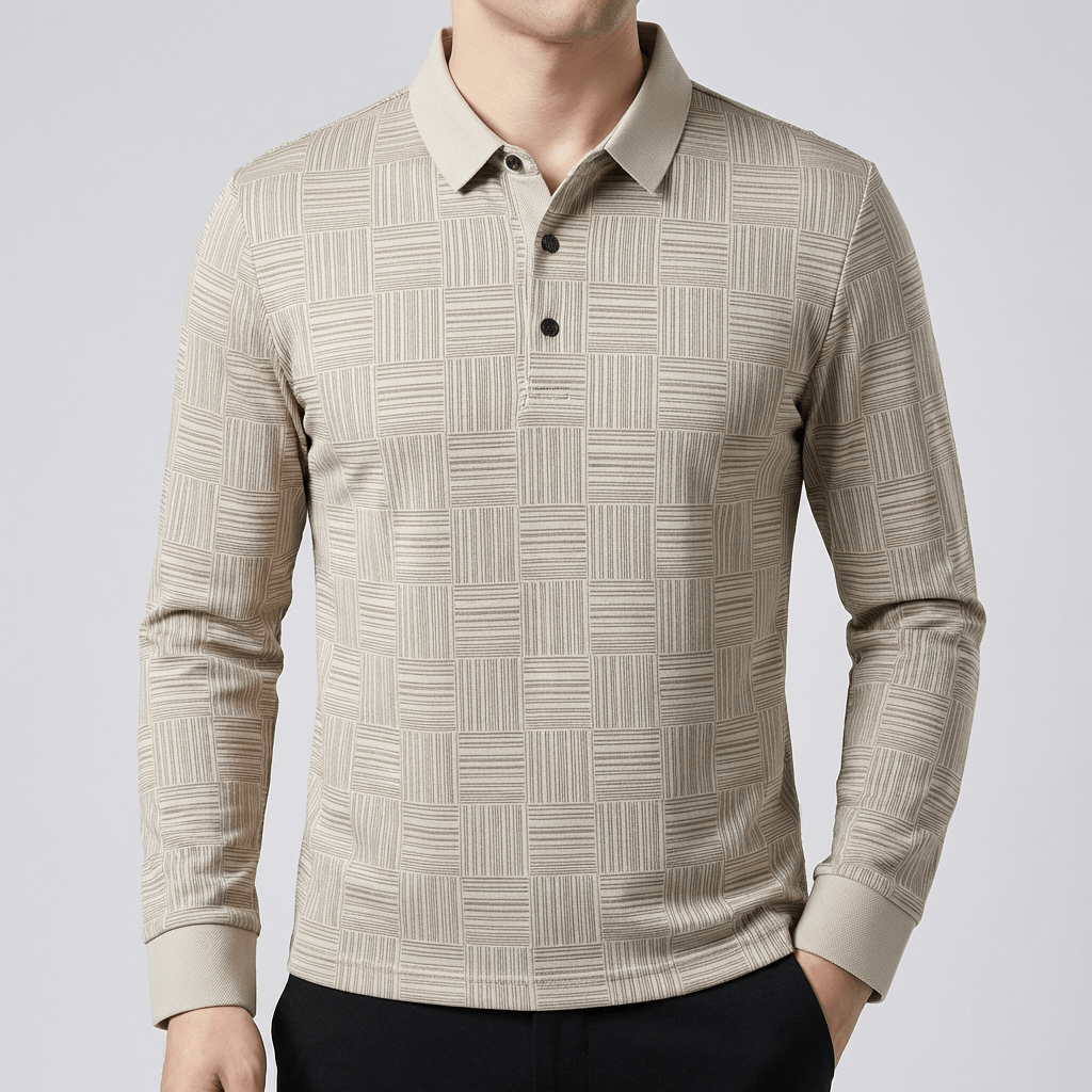 Soviska | Lekka koszulka polo z długim rękawem