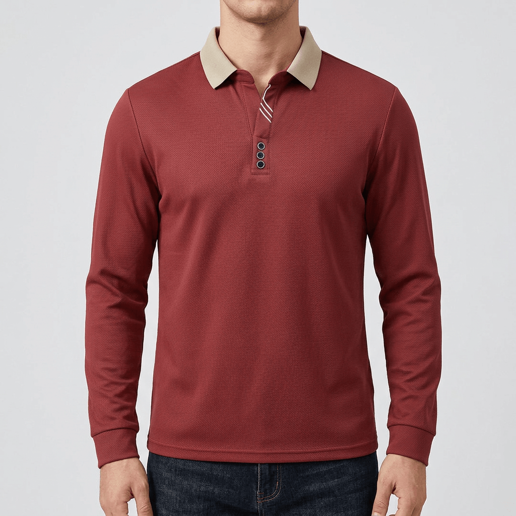 Soviska | Lekka koszulka polo z długim rękawem