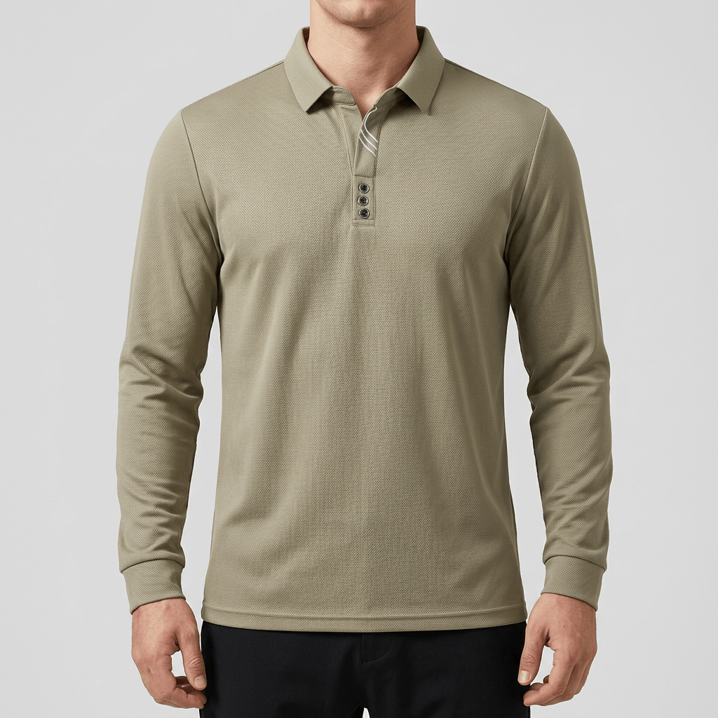 Soviska | Lekka koszulka polo z długim rękawem