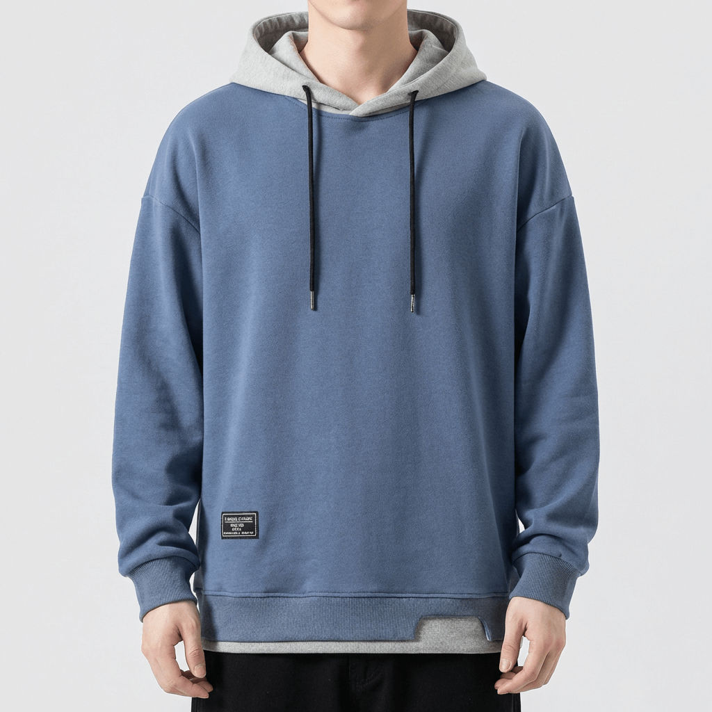 Soviska | Luźna bluza z kapturem w blokach kolorów