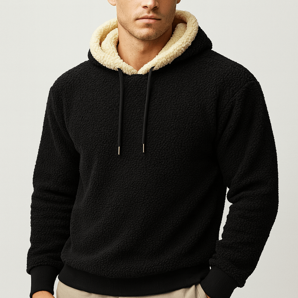 Soviska | Luźna bluza z kapturem w bloki kolorów