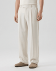 Soviska | Luźne plisowane spodnie męskie