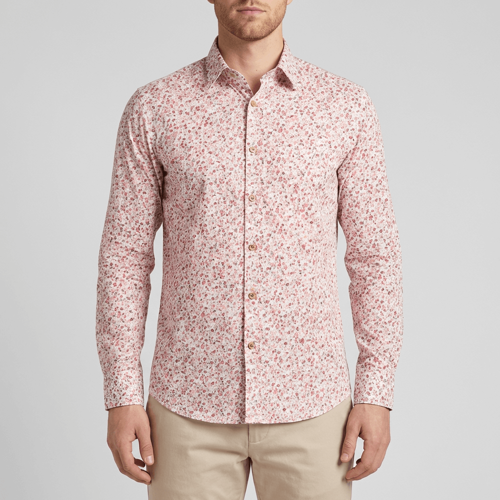 Soviska | Męska koszula w kwiatowy wzór