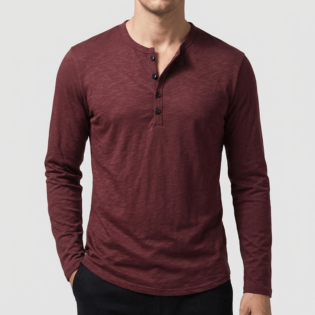 Soviska | Miękki Henley z dopasowanym krojem