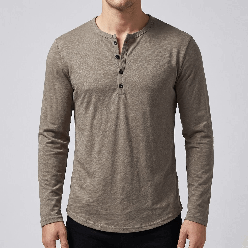 Soviska | Miękki Henley z dopasowanym krojem