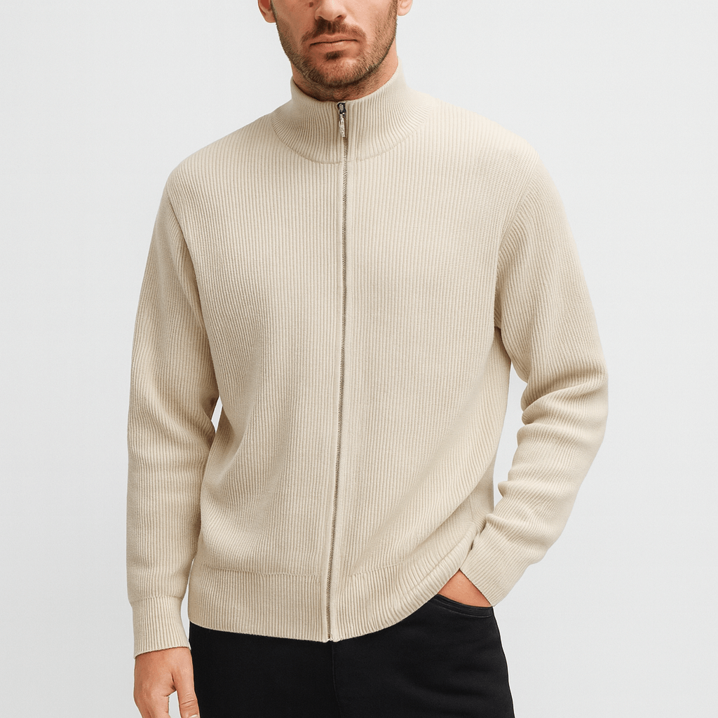 Soviska | Miękki dzianinowy kardigan z wysoką szyją