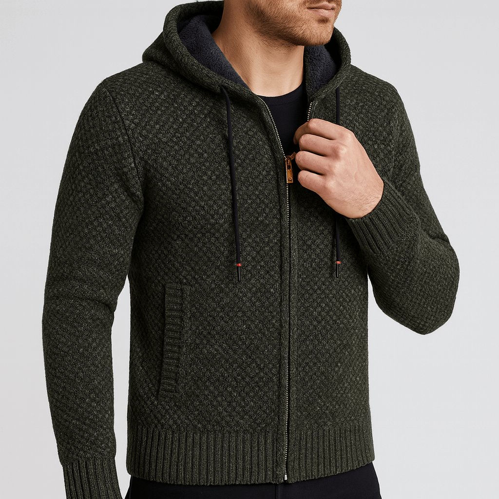 Soviska | Miękki polarowy kardigan z unikalnym wzorem