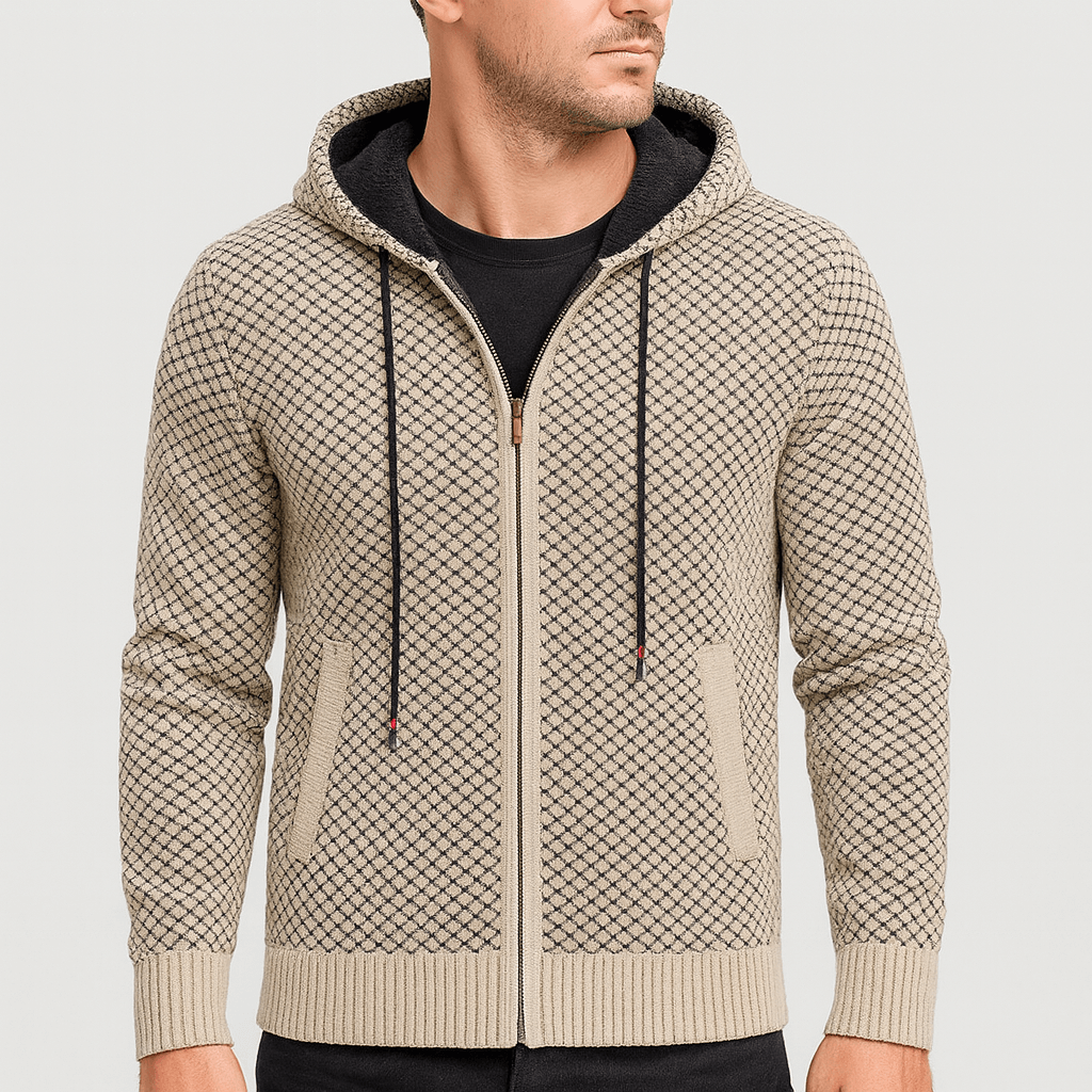 Soviska | Miękki polarowy kardigan z unikalnym wzorem