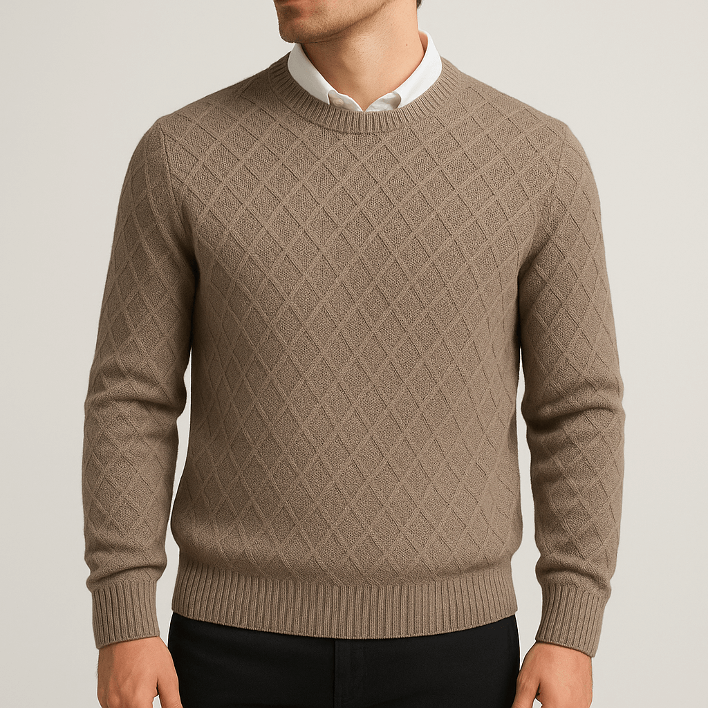 Soviska | Miękki sweter z geometrycznym wzorem