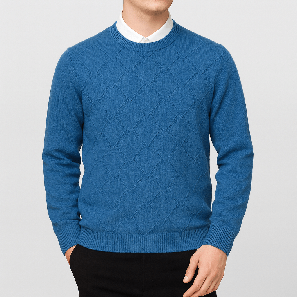 Soviska | Miękki sweter z geometrycznym wzorem