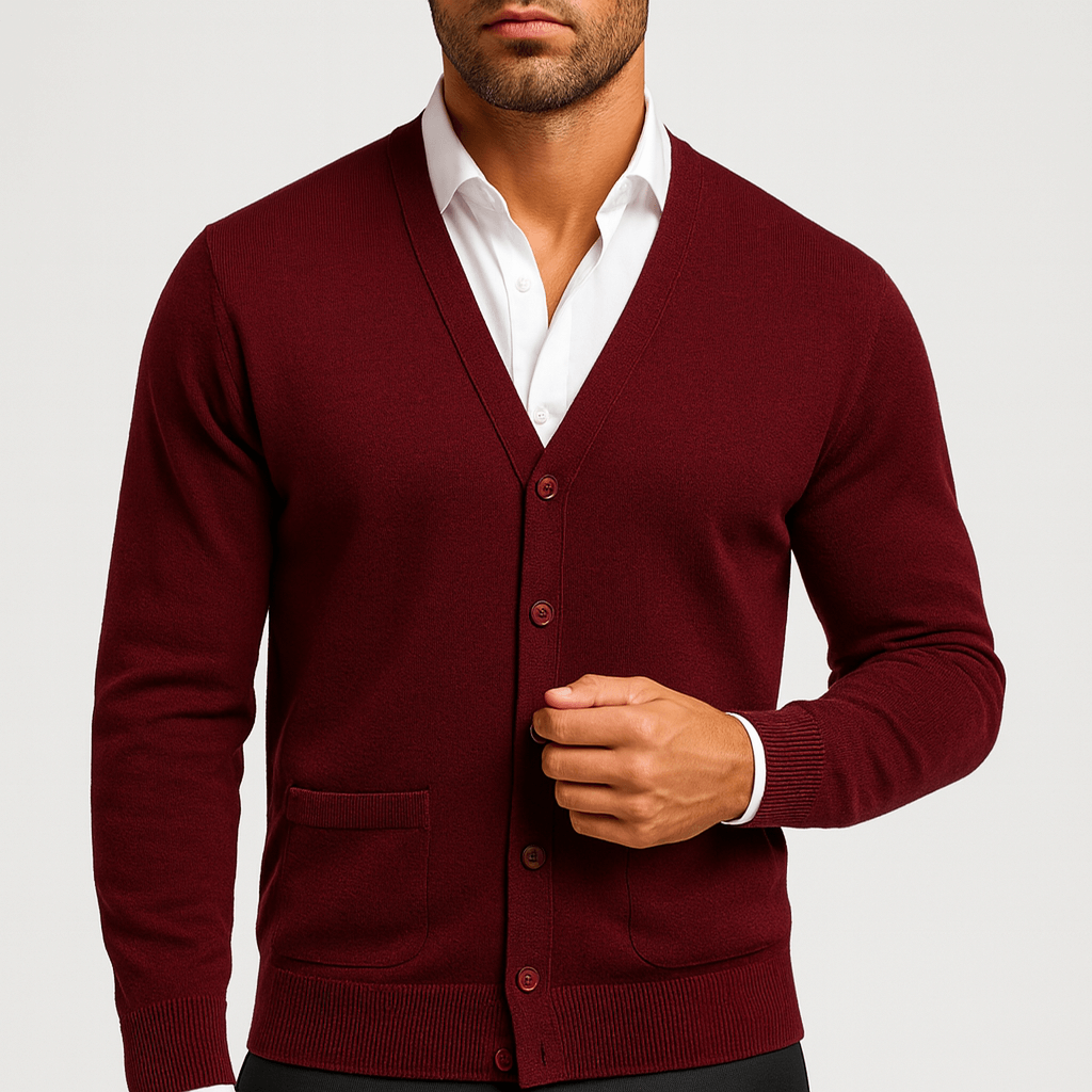 Soviska | Miękki, swobodny kardigan z dekoltem w serek i eleganckimi guzikami