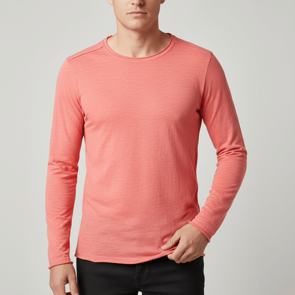 Soviska | Minimalistyczna bluzka z długim rękawem i okrągłym dekoltem