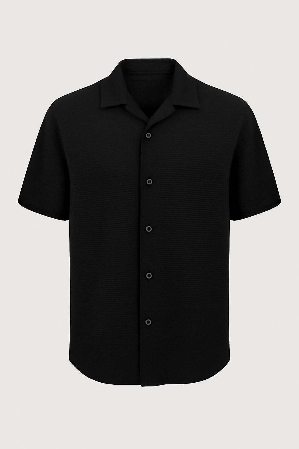 Soviska | Monochromatyczna bawełniana koszula z krótkim rękawem