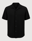 Soviska | Monochromatyczna bawełniana koszula z krótkim rękawem