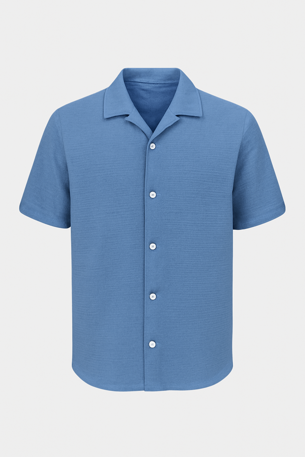 Soviska | Monochromatyczna bawełniana koszula z krótkim rękawem