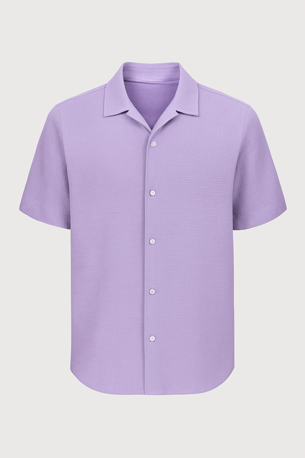 Soviska | Monochromatyczna bawełniana koszula z krótkim rękawem
