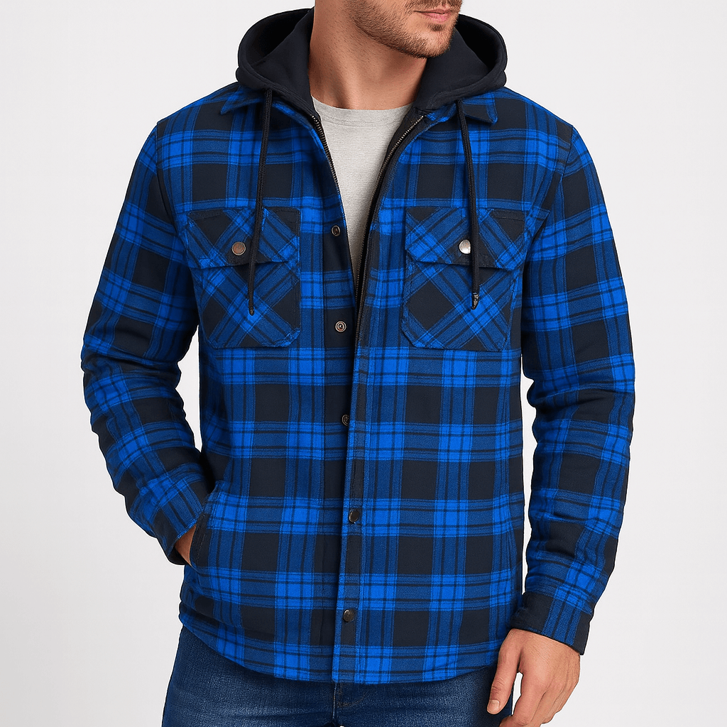 Soviska | Ocieplana flanelowa kurtka z kapturem