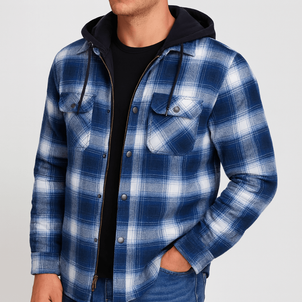 Soviska | Ocieplana flanelowa kurtka z kapturem