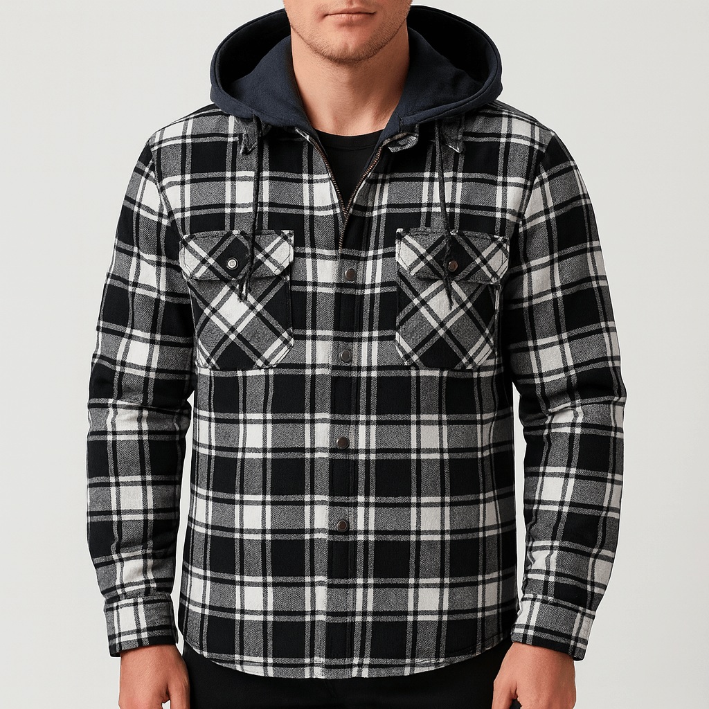 Soviska | Ocieplana flanelowa kurtka z kapturem