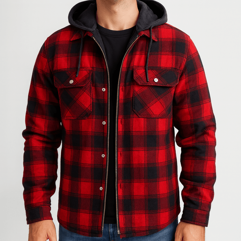 Soviska | Ocieplana flanelowa kurtka z kapturem