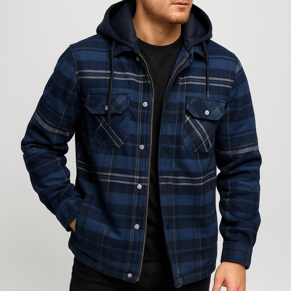 Soviska | Ocieplana flanelowa kurtka z kapturem