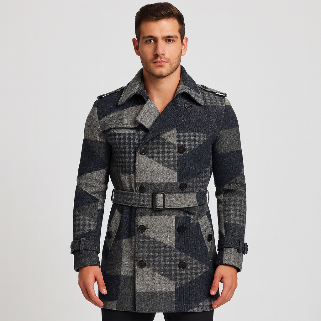 Soviska | Ocieplany trencz w kratę