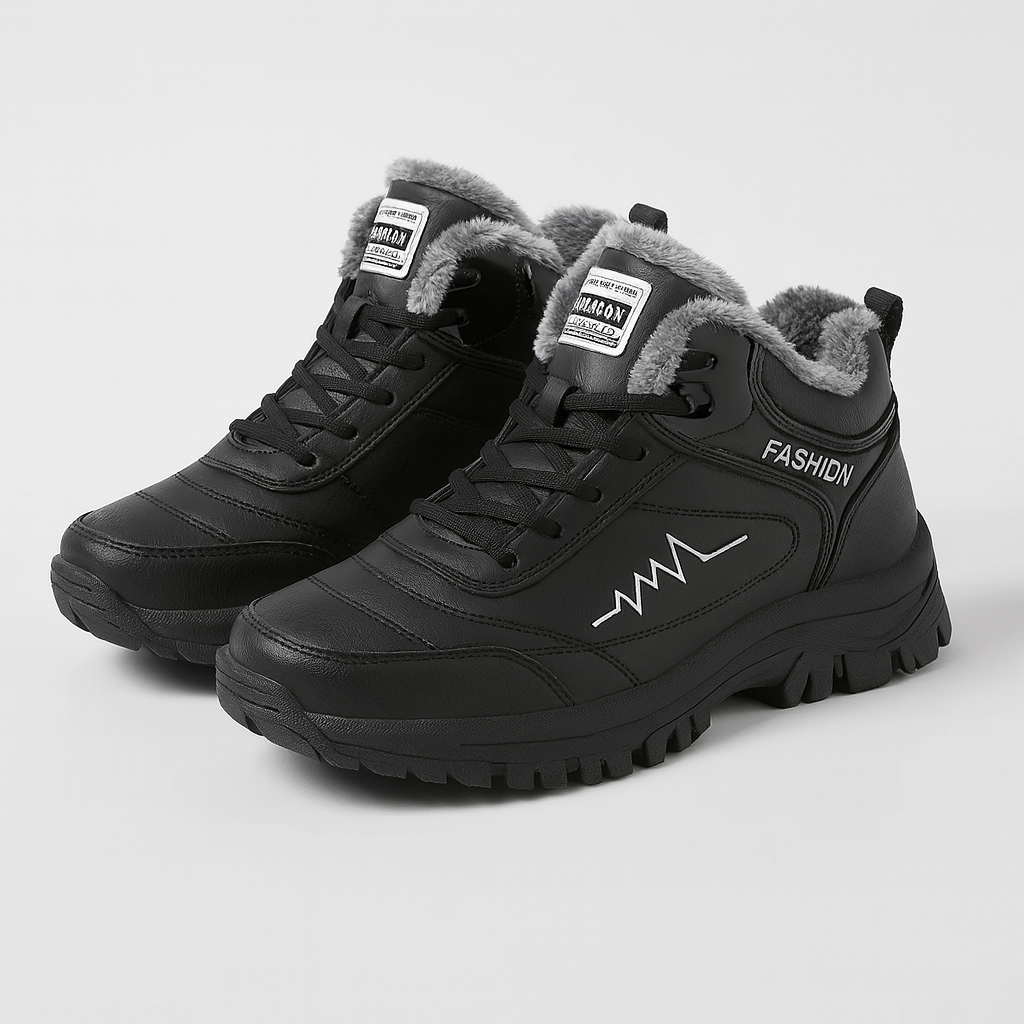 Soviska | Ocieplone sneakersy zimowe z profilowaną podeszwą