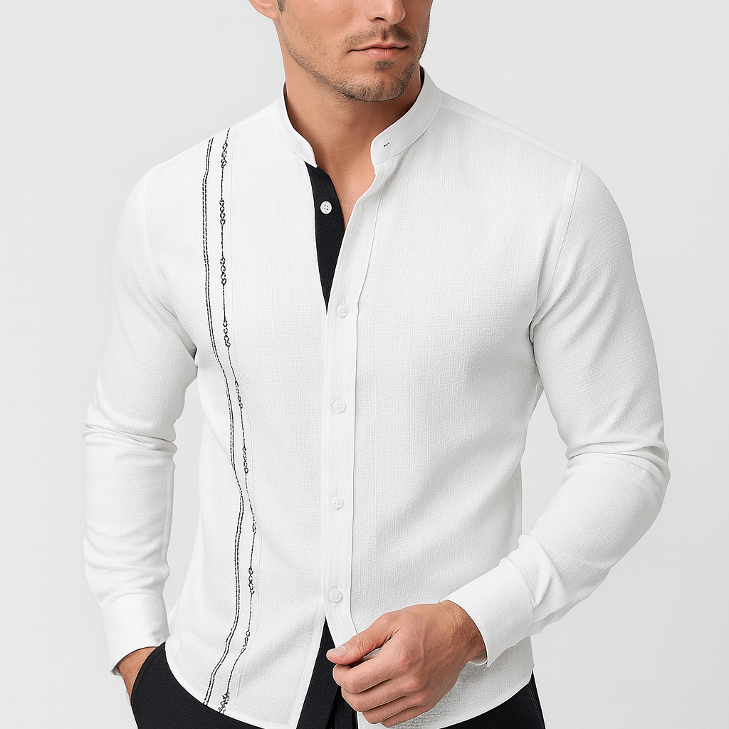 Soviska | Oddychająca dopasowana koszula z długim rękawem