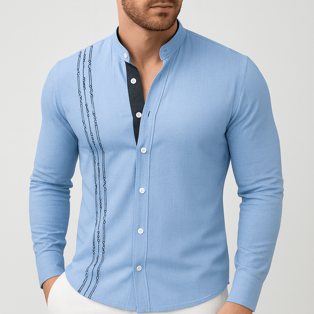 Soviska | Oddychająca dopasowana koszula z długim rękawem