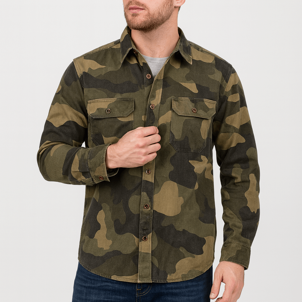 Soviska | Oddychająca koszula kamuflażowa z kieszeniami