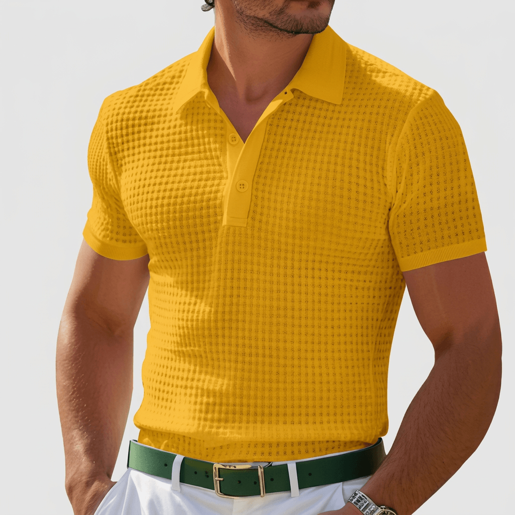 Soviska | Oddychająca koszulka polo z guzikiem