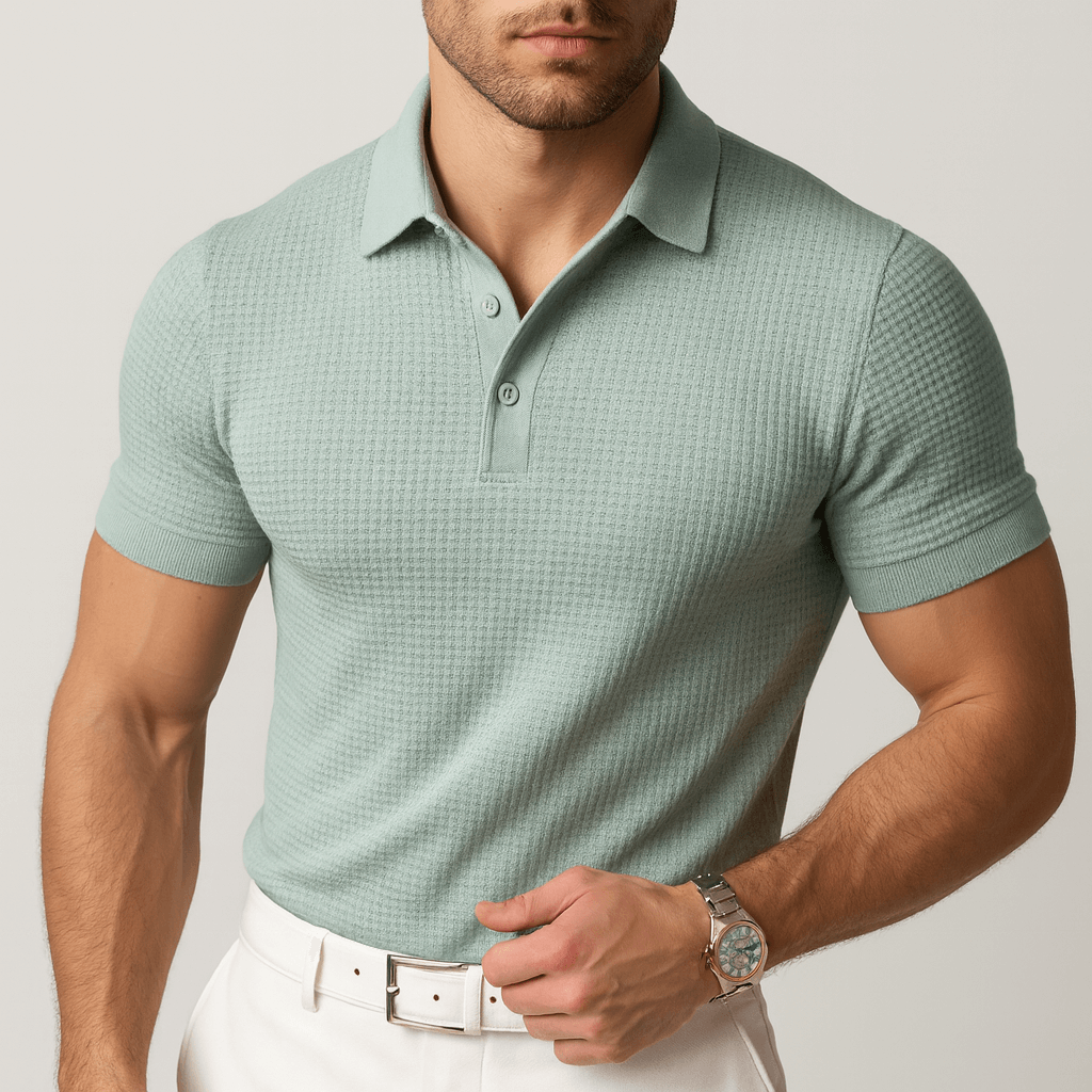 Soviska | Oddychająca koszulka polo z guzikiem