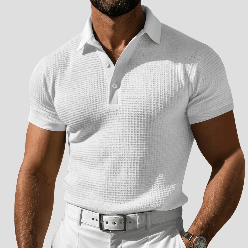 Soviska | Oddychająca koszulka polo z guzikiem