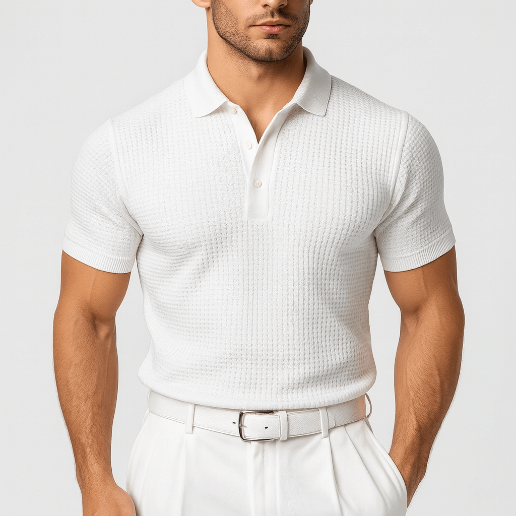 Soviska | Oddychająca koszulka polo z guzikiem