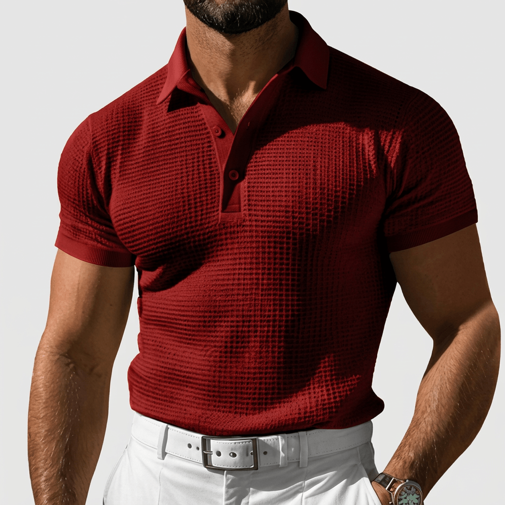 Soviska | Oddychająca koszulka polo z guzikiem