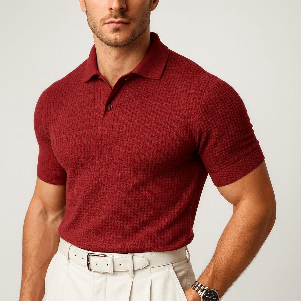 Soviska | Oddychająca koszulka polo z guzikiem