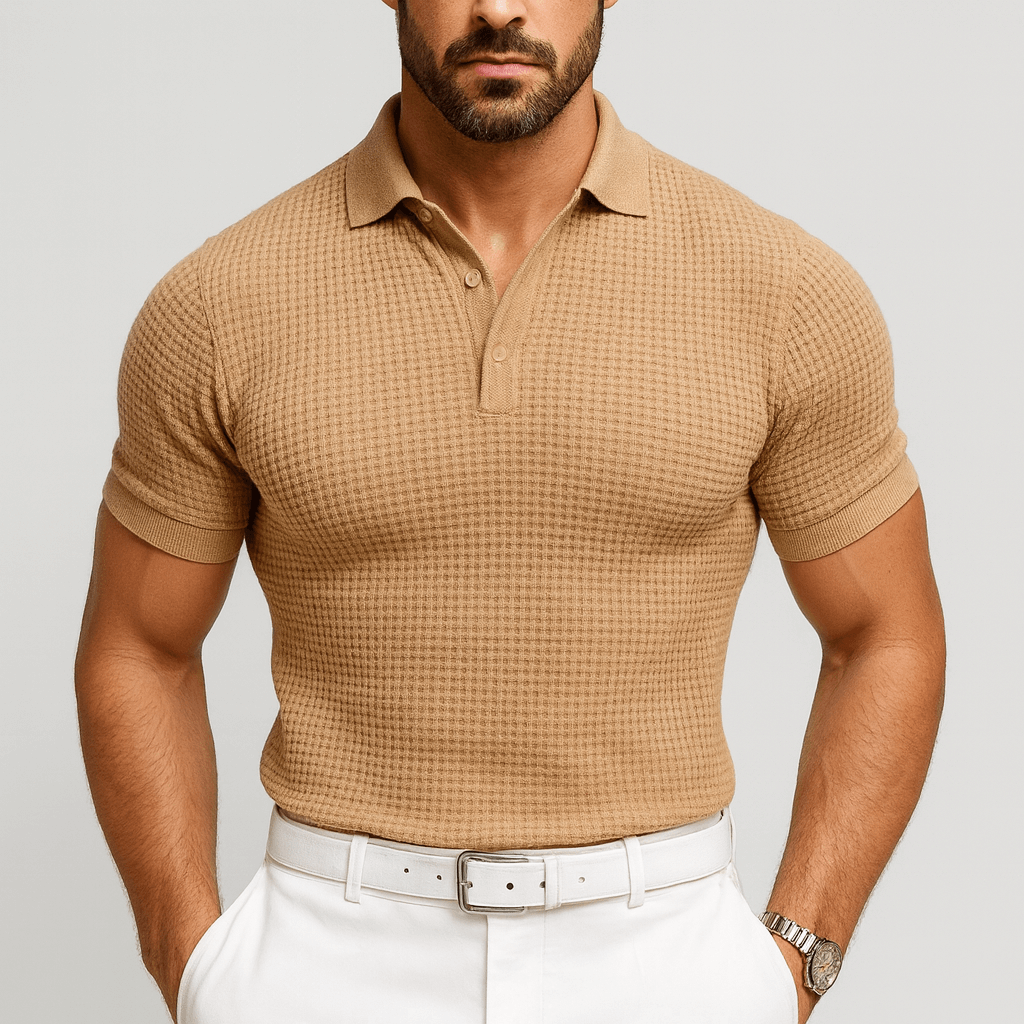 Soviska | Oddychająca koszulka polo z guzikiem