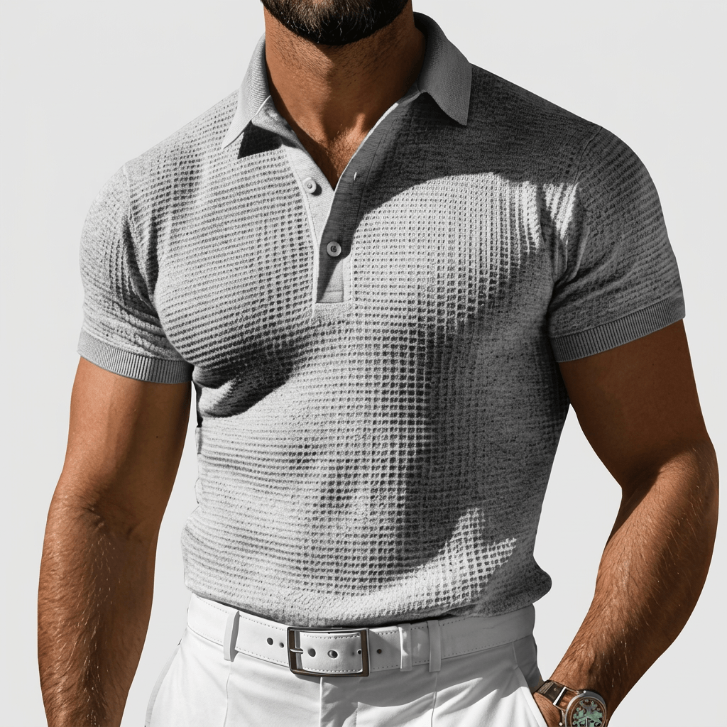 Soviska | Oddychająca koszulka polo z guzikiem