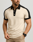 Soviska | Oddychająca koszulka polo z kontrastowym kołnierzykiem