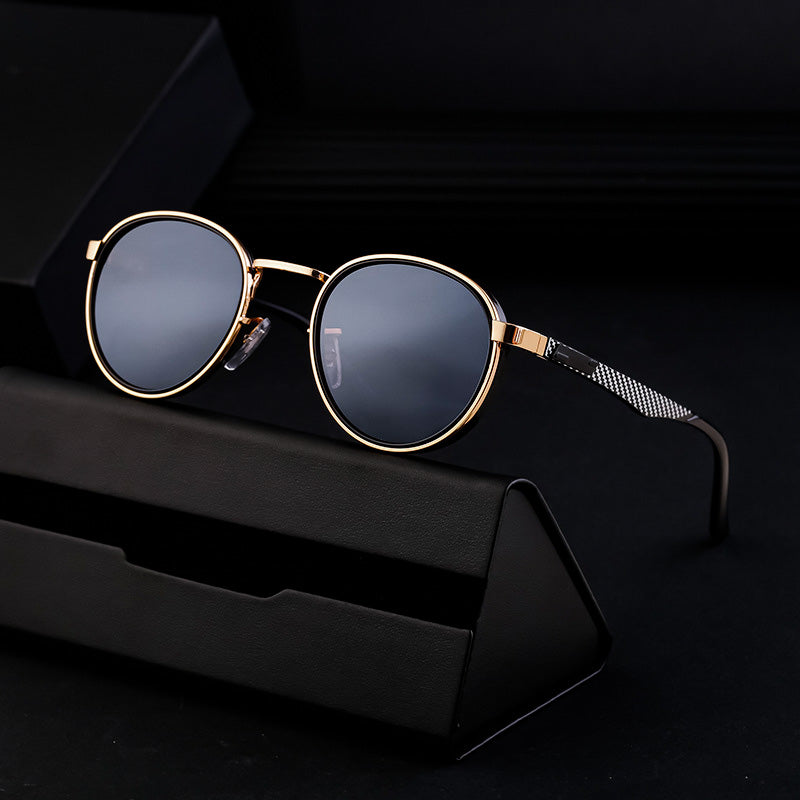 Soviska | Okrągłe metalowe okulary przeciwsłoneczne vintage
