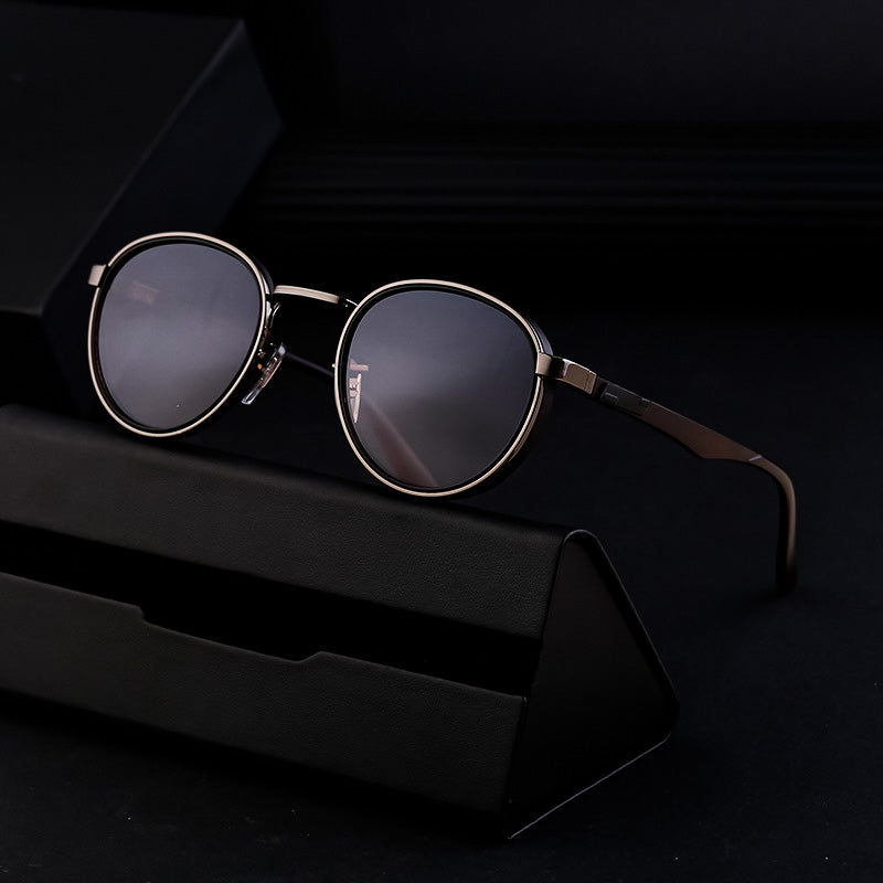 Soviska | Okrągłe metalowe okulary przeciwsłoneczne vintage