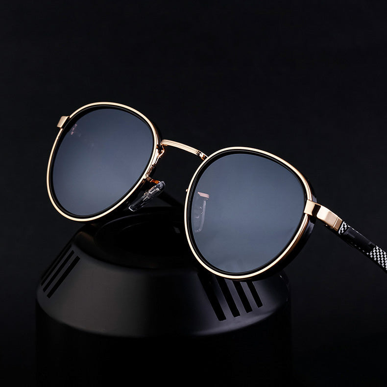 Soviska | Okrągłe metalowe okulary przeciwsłoneczne vintage
