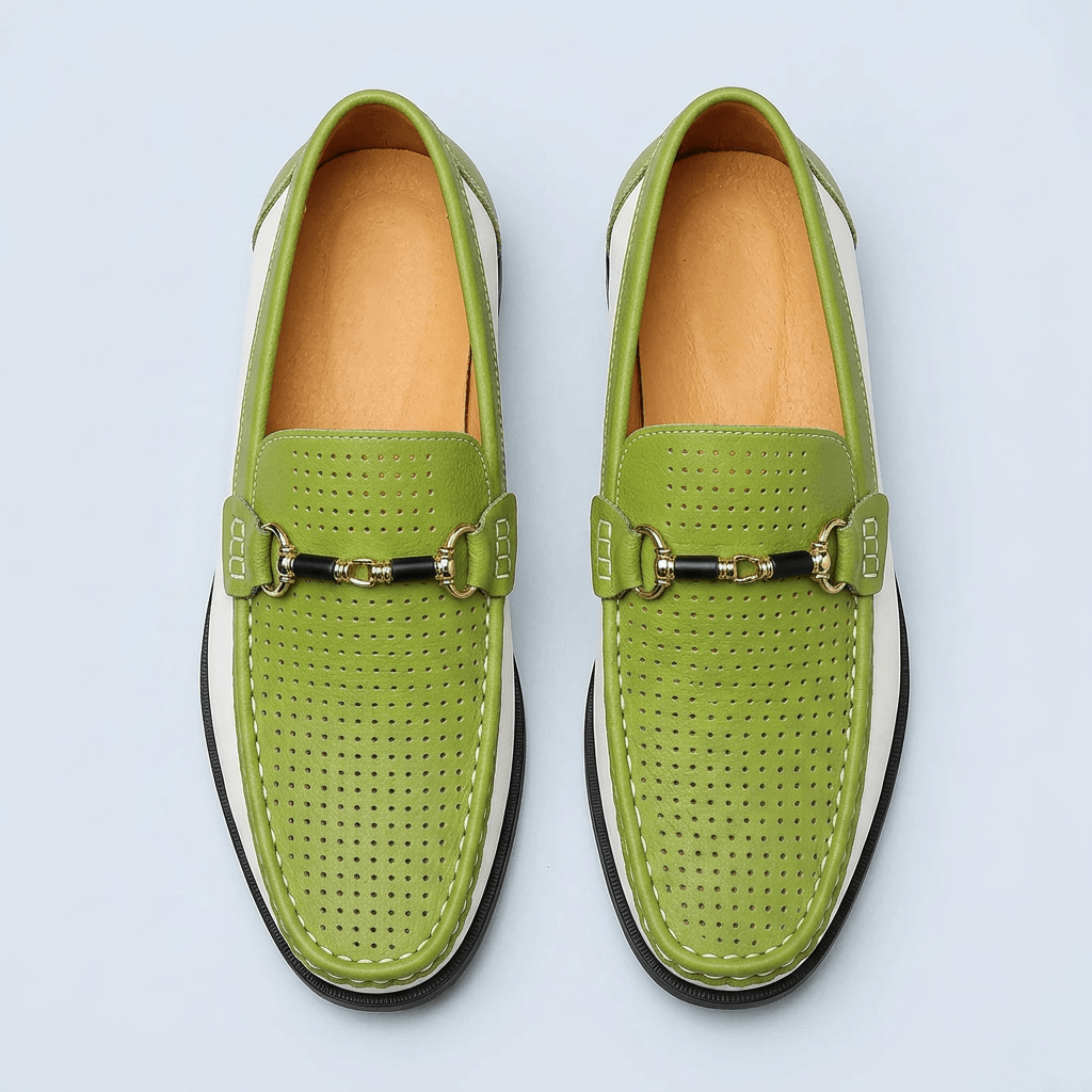 Soviska | Perforowane loafersy skórzane
