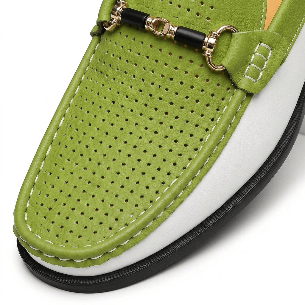 Soviska | Perforowane loafersy skórzane