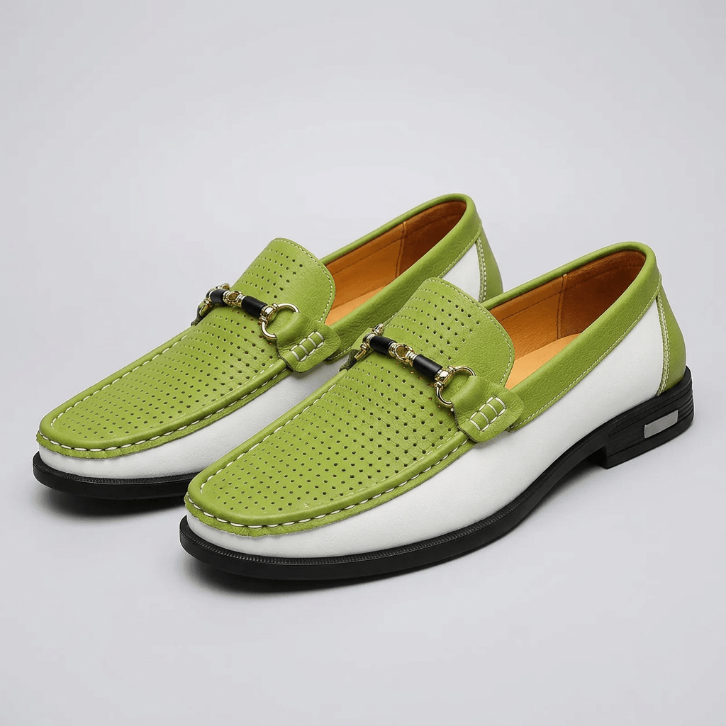 Soviska | Perforowane loafersy skórzane