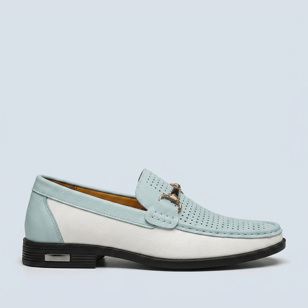 Soviska | Perforowane loafersy skórzane