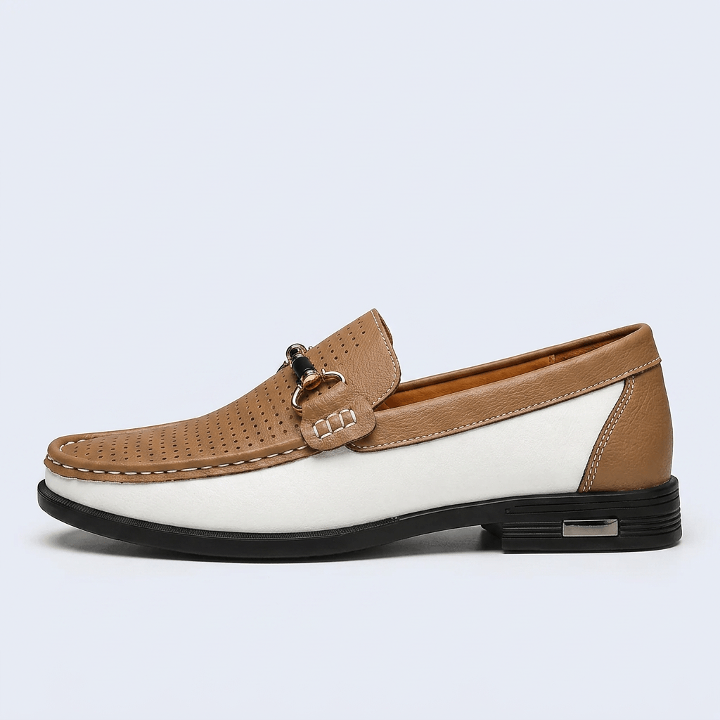 Soviska | Perforowane loafersy skórzane