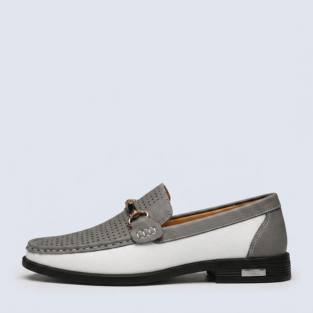 Soviska | Perforowane loafersy skórzane