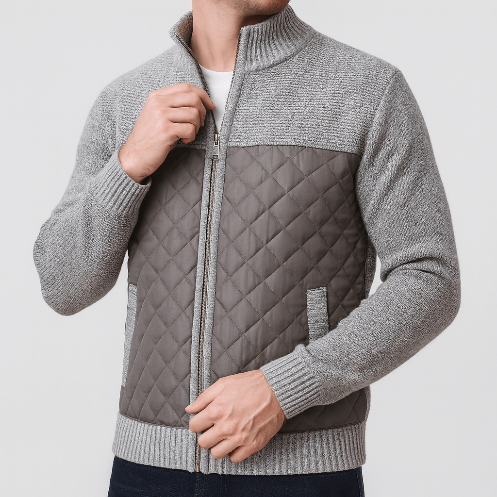 Soviska | Pikowana bluza z dzianinowymi rękawami