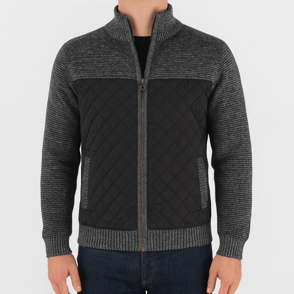 Soviska | Pikowana bluza z dzianinowymi rękawami